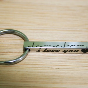 Morse code keychain Personalized Name Key Chain Gift & personalized jewelry