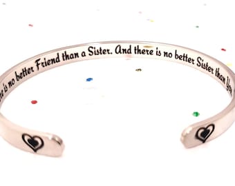 Sister Bracelet. There is no better friend than a sister. and there is no better sister than you. Christmas gift for sister