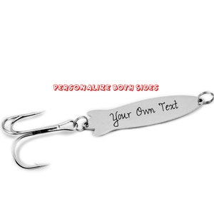 Personalized Fishing Lure - Custom Fish Hook, Fish Hook - Fishing Lure Gifts Engraved with your message