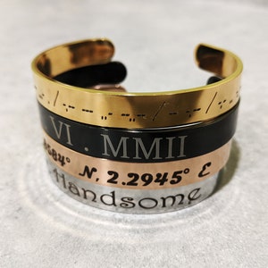 Personalized Bracelet For Men, Custom Mens Engraved Bracelet, Anniversary Jewelry Gift For Him