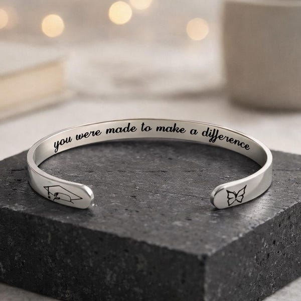 Graduierung Geschenke - Sie wurden gemacht, um einen Unterschied zu machen Manschettenarmband