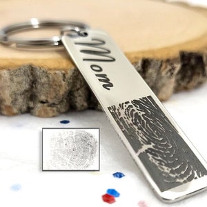 Finger print Keychain - Loved One Finger Prints - Memorial Jewelry - Meaningful Gifts - Personalized thumb print keychains