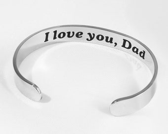 Dad's Gift, Engraved, personalized Bracelet, fathers day gift, stocking stuffer, Dad gift