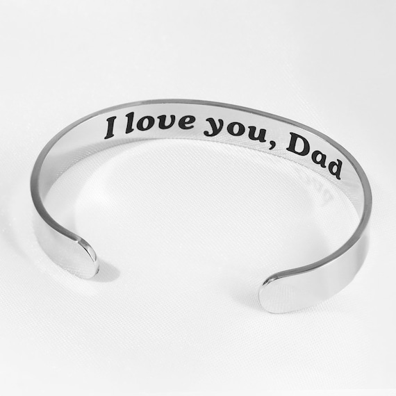 Dad's Gift, Engraved, personalized Bracelet, fathers day gift, stocking stuffer, Dad gift