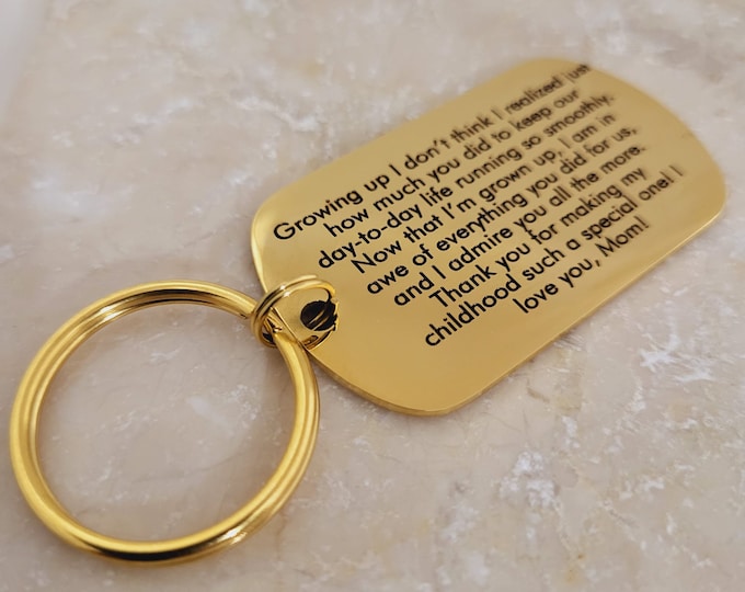 Custom Engraved Keychain, Personalized Keychain, Metal Keychain, Engraved Gift