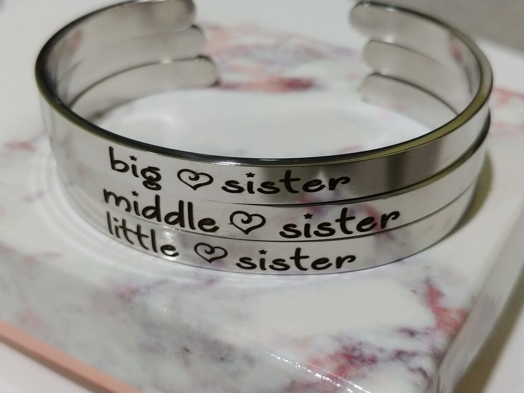 Big Sister Bracelet- Middle Sister - Little Sister Bracelet Jewelry