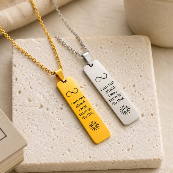Inspirational Necklace for teen- I am not afraid Christmas Gift For Her, Birthday Gift For Friend