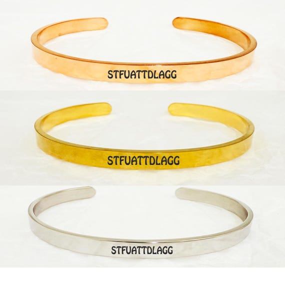 Premium STFUATTDLAGG Bracelet. The secret code Gift within the book-loving community, particularly by fans of romantic novels and erotica.