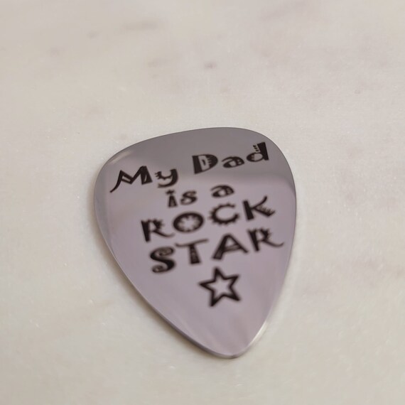 My Dad Is A Rock Star- Pocket Hug Gift for Men Dad Daddy Father Papa Dadda Grandpa- Unique Fathers Pocket Hug Token Day Gift