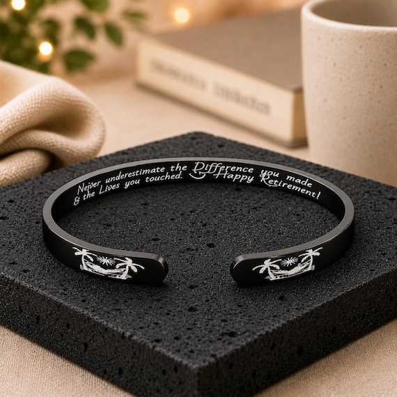 Retirement Gifts for Women & Men -  Never Underestimate the Difference you made and the lives you touched Bracelet.