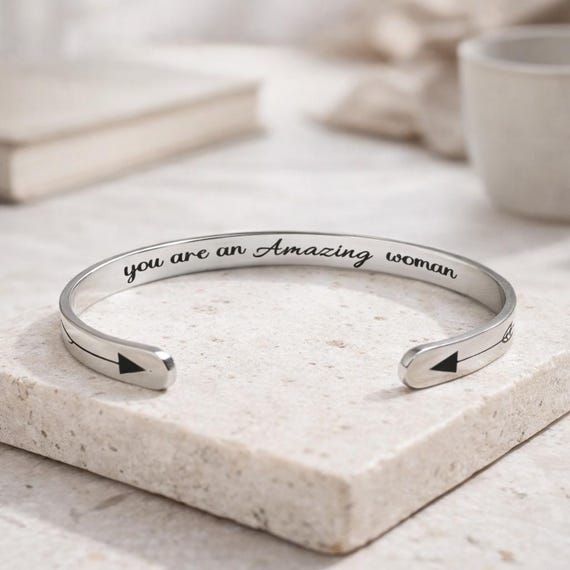 Amazing Woman Quote Bracelet Jewelry Cuff Bangle for Special Women Gifts - jewelry for women bracelet