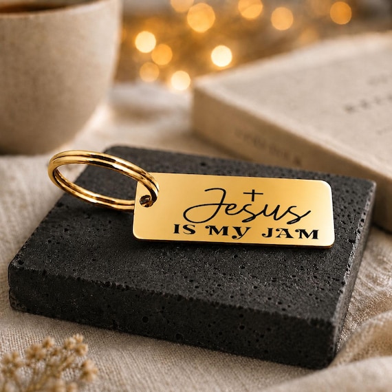 Jesus is my Jam key chain- Bible gifts for him her women men - Christian Gifts ideas for bible lovers.