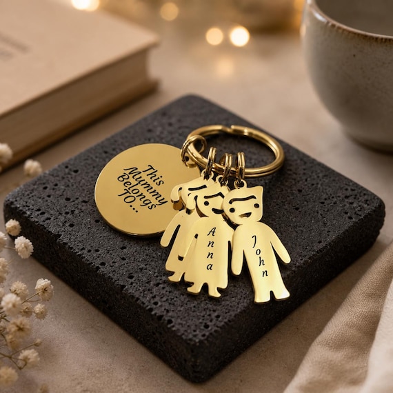 Custom Family Keychain This Mummy Belongs To, Nana Nanny Grandmother Gift, From Kids, Granny, Mothers Day Gift, for Her, Engraved Keychain