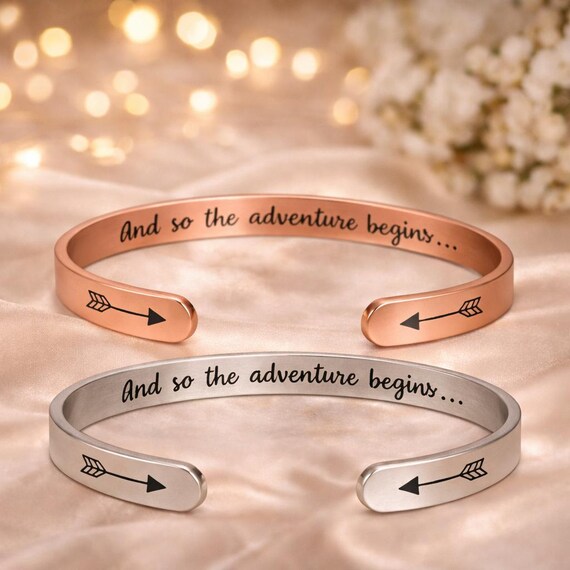 And So The Adventure Begins Bracelet, Graduation, Moving, Retirement Gift Bracelet