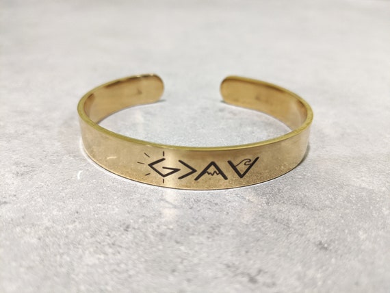 God is greater than the highs and lows bracelet - Wave Design