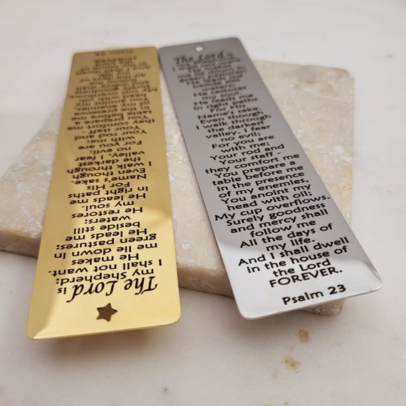 Customized PSALM Gifts Bookmarks Christian Metal Book markers for Kids Men Women Girls Boys with Tassel. Bible gift for him, Boys, Her.