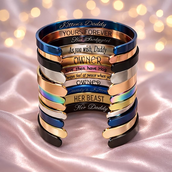 Personalized Submissive bracelet | Jewelry for Submissive | ddlg Jewelry | Adult Gifts Valentines Day