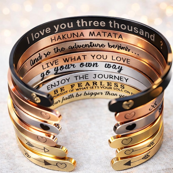 Mothers Gifts Beautiful trendy Personalized Bracelets available in SIX colours