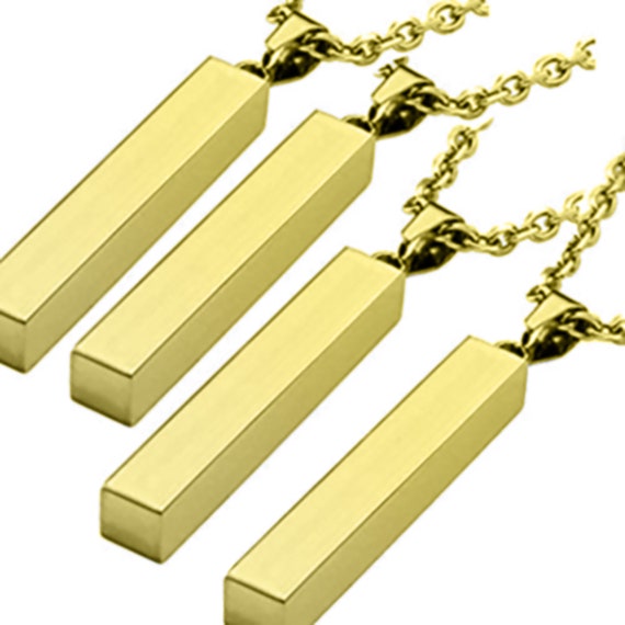 4 x Bar necklace blank | bar stamping blank | stainless stamping blank| bar necklace stainless steel| stainless stamping bar usa