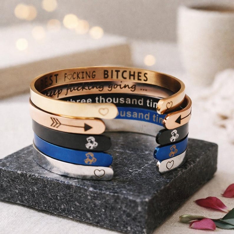 Unisex Personalized Bracelets custom engraved