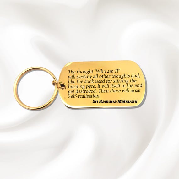Ramana Maharshi "Who am i" Keychain - Self Realization
