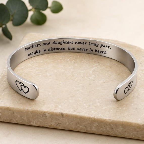 Mother Day Gift - Mothers and daughters never truly part mom and daughter bracelets Jewelry