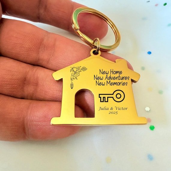 New Home, New Adventures, New Memories Keychain Gift | Housewarming Gift, New Homeowners, New Home Gift