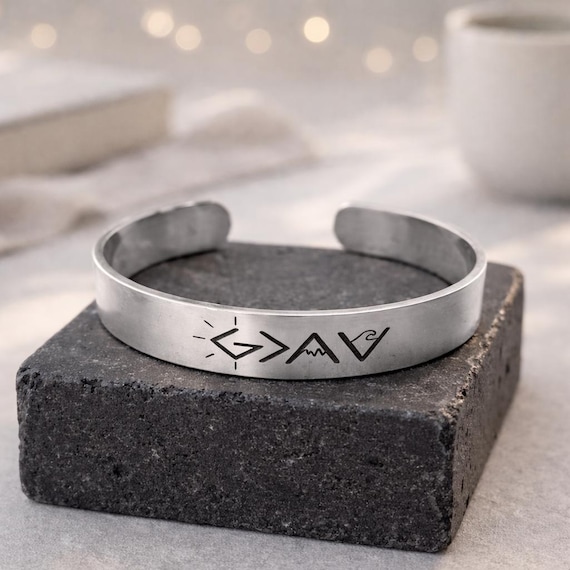 God is greater than the highs and lows bracelet - Wave Design