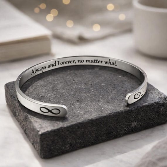 No matter what, Always and Forever Long Distance Best Friend Gift, Friendship cuff Bracelet Jewelry