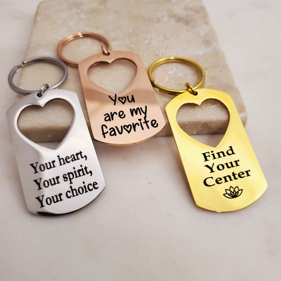 Custom Heart Keychain for Women Gift Mothers Best Friend Gifts Engraved Jewelry Girl Friend Key Chain