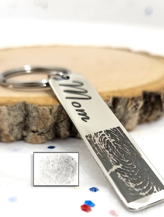 Finger print Keychain - Loved One Finger Prints - Memorial Jewelry - Meaningful Gifts - Personalized thumb print keychains
