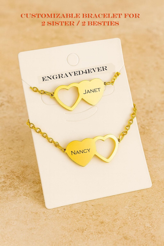Bracelet pair for Sister. Big Sis Small Sis Personalized Bracelet Jewelry