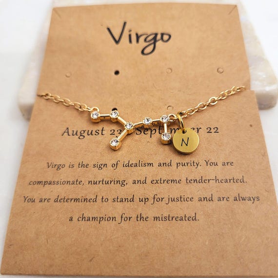 Custom Initials on Zodiac Constellation Bracelet | Astrology Bracelet | Zodiac Jewelry | Zodiac Virgo gift | New Year Gifts