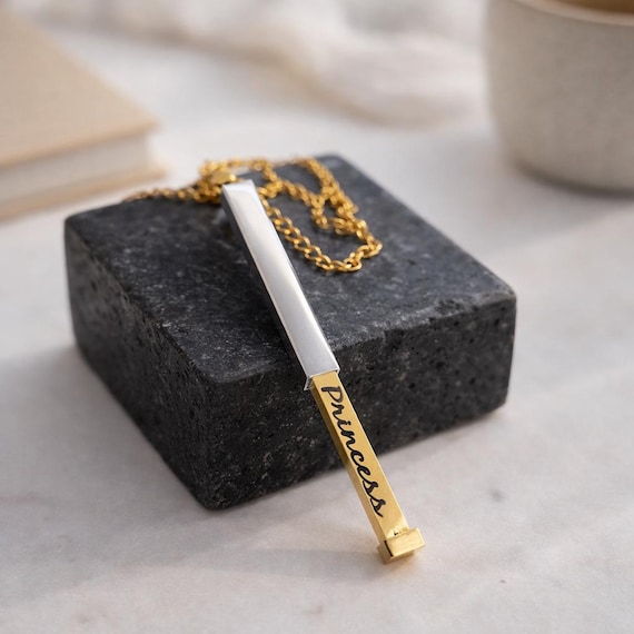 BDSM jewelry, BDSM Pendant Necklace. Princess BDSM secret message jewellery.