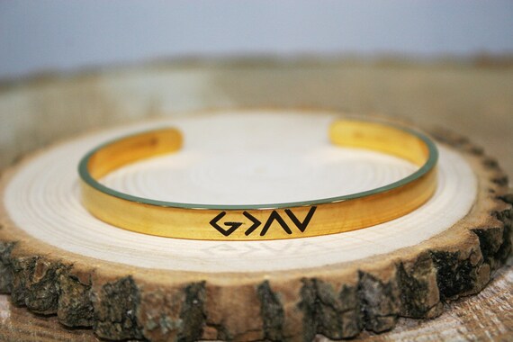 God is greater than the highs and lows bracelet - Rose Gold, Gold and Steel Silver Color Options