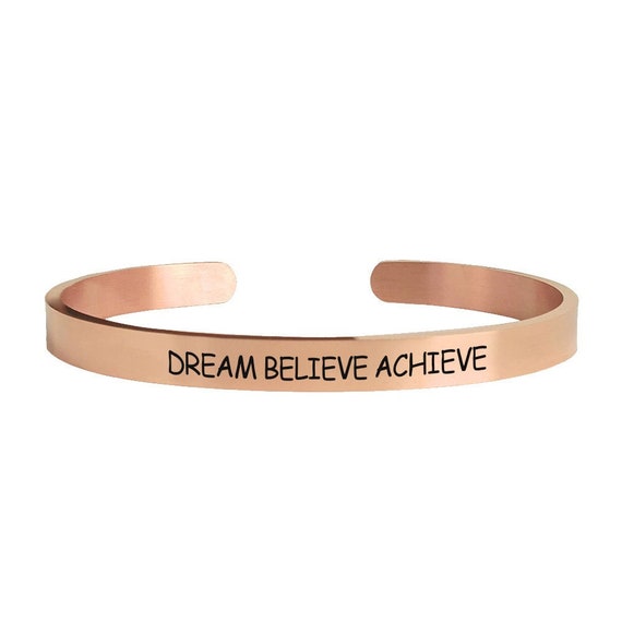 Inspirational bangle - Dream Believe Achieve for Graduate Gift for Him Her Boy Girl