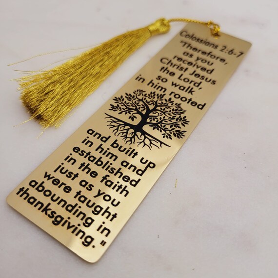 Colossians Bookmarks Colossians 2:6-7 Bible Verse Christian Gifts