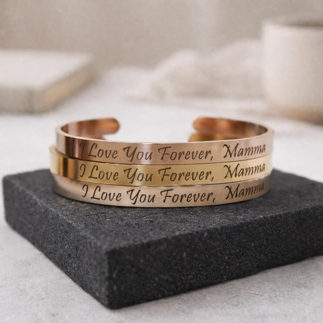 Mothers Day Gift From Daughter and Son - I Love You Mamma Bracelets ...
