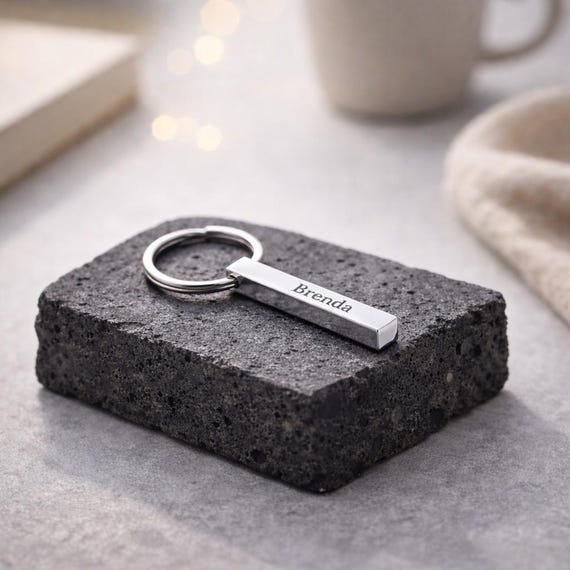 Custom 3D Keychain, Wedding Date, Anniversary Keychain, Custom Date Gift, Wedding Anniversary, Engraved Date, I Love You Name Keyring