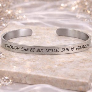 Though She Be But Little silver bracelet