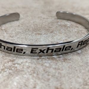 Inhale Exhale Repeat Jewelry Mantra Bracelets | Mindfulness Jewelry
