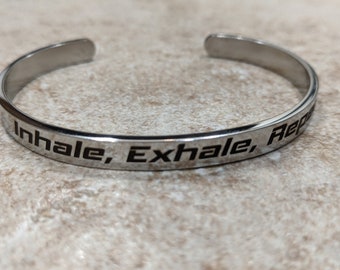 Inhale Exhale Repeat Jewelry Mantra Bracelets | Mindfulness Jewelry |