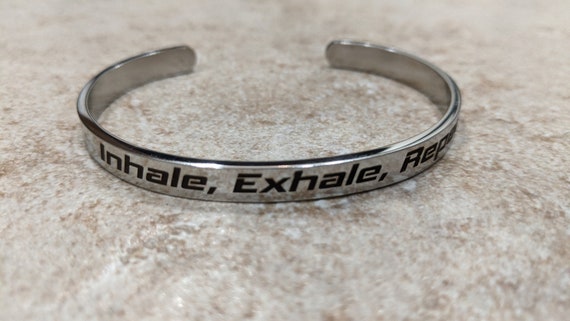 Inhale Exhale Repeat Jewelry Mantra Bracelets | Mindfulness Jewelry |