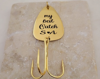 My Best Catch Fish Hook, Mens Valentine Gift Ideas - Personalized Fishing Lure - Best Catch , Personalized Gift for Boyfriend Husband