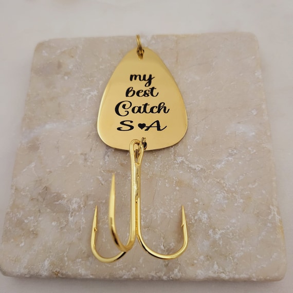 My Best Catch Fish Hook, Mens Valentine Gift Ideas - Personalized Fishing Lure - Best Catch , Personalized Gift for Boyfriend Husband