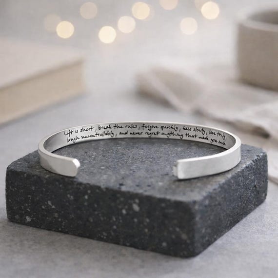 Life is short Break the Rules - Inspirational, Encouragement ,Motivation Jewelry