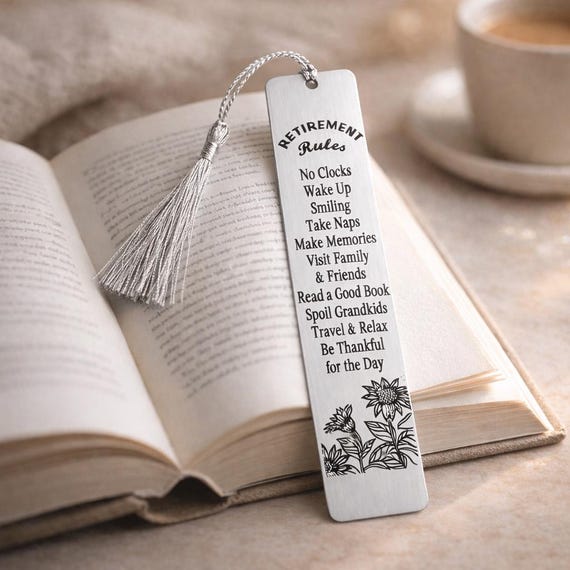 Personalized Retirement Gifts For Women & Men, Retirement Bookmark, Gifts for Women, Men Coworkers