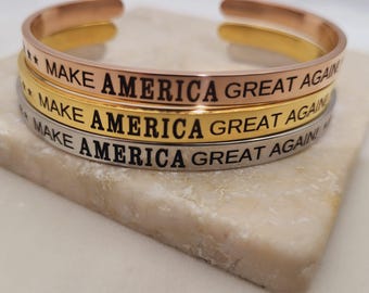 Bracciale "Make America Great Again". Regalo patriota americano.