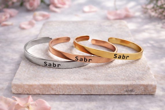 Sabr Bracelet, Patience Islamic Jewelry  Arabic Ramadan & Eid Gift  Strength and Faith Gift