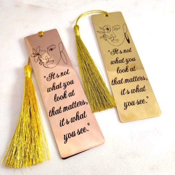 Inspirational Bookmarks - Its not what you look at that matters, its what you see. for Kids Men Women Girls ,him, Boys, Her, Students